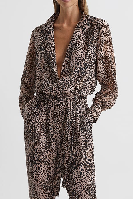 LEONA BROWN JUMPSUIT — THE MODEL IS WEARING A SIZE 8 5