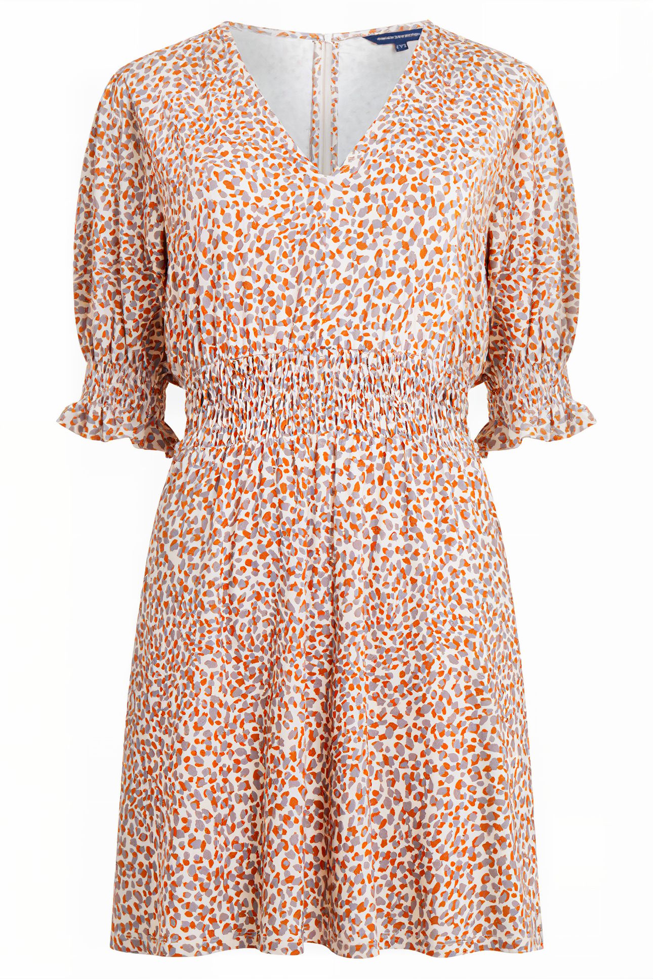 MEADOW CADIE V-NECK SMOCKED DRESS SHIFTING SAND 4