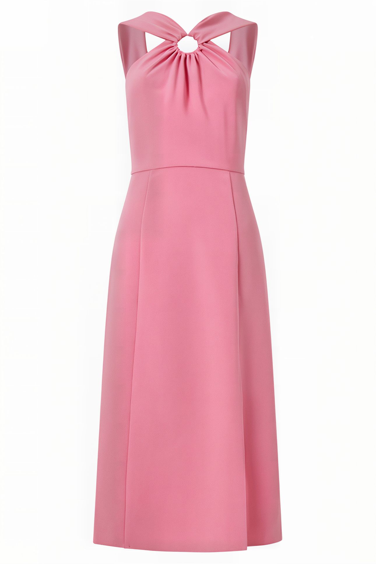 ECO CREPE RING HALTERNECK DRESS CAMELLIA ROSE 3