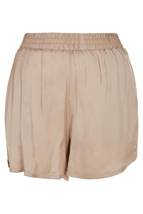LADIES VISCOSE SATIN RESORT SHORTS SOFTTAUPE 4