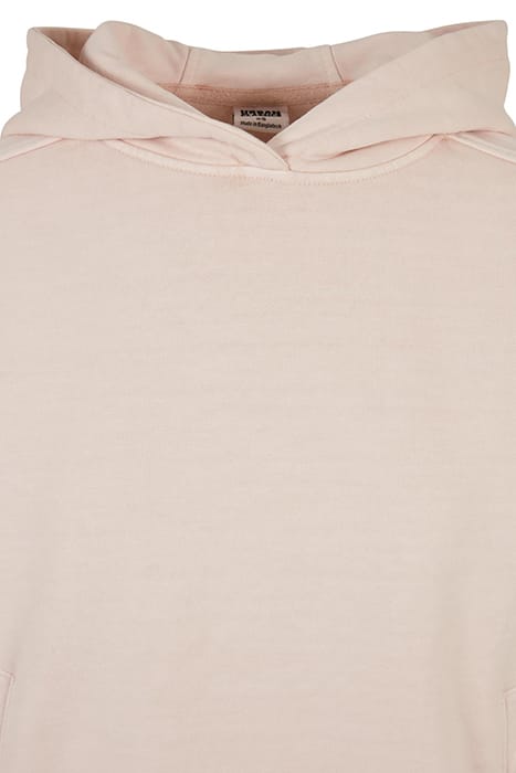 LADIES HEAVY TERRY GARMENT DYE HOODY PINK 8
