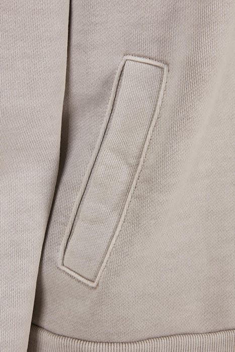 LADIES HEAVY TERRY GARMENT DYE HOODY WARMGREY 10