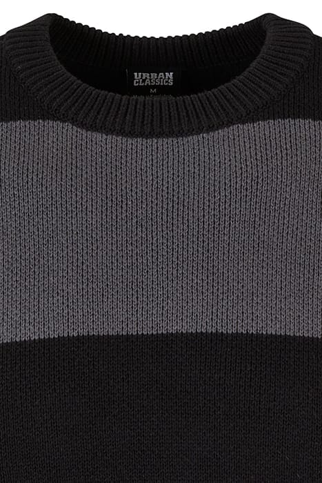 HEAVY OVERSIZED STRIPED SWEATSHIRT BLACK/DARKSHADOW 8