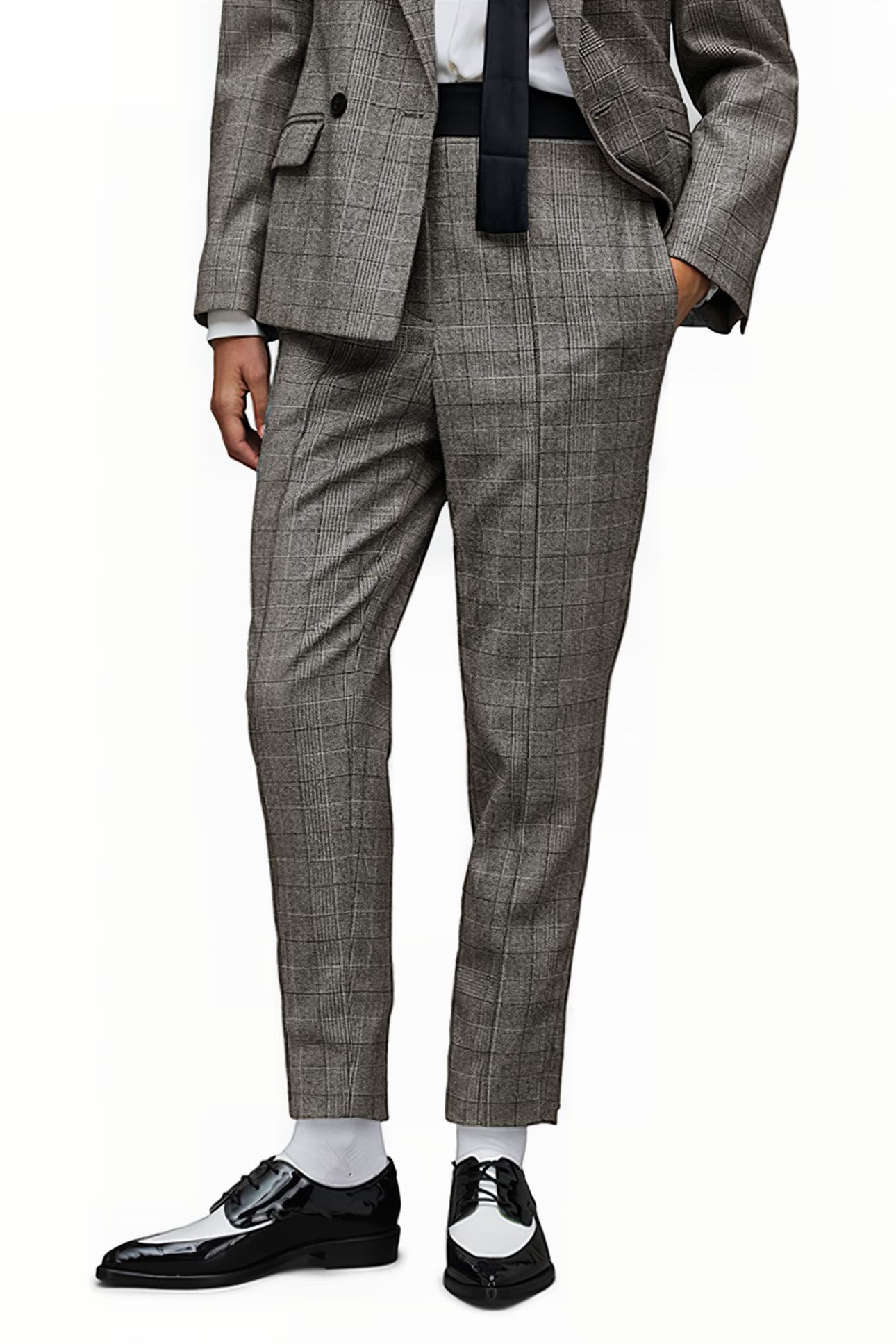 BEA CHECK TROUSER GREY 1
