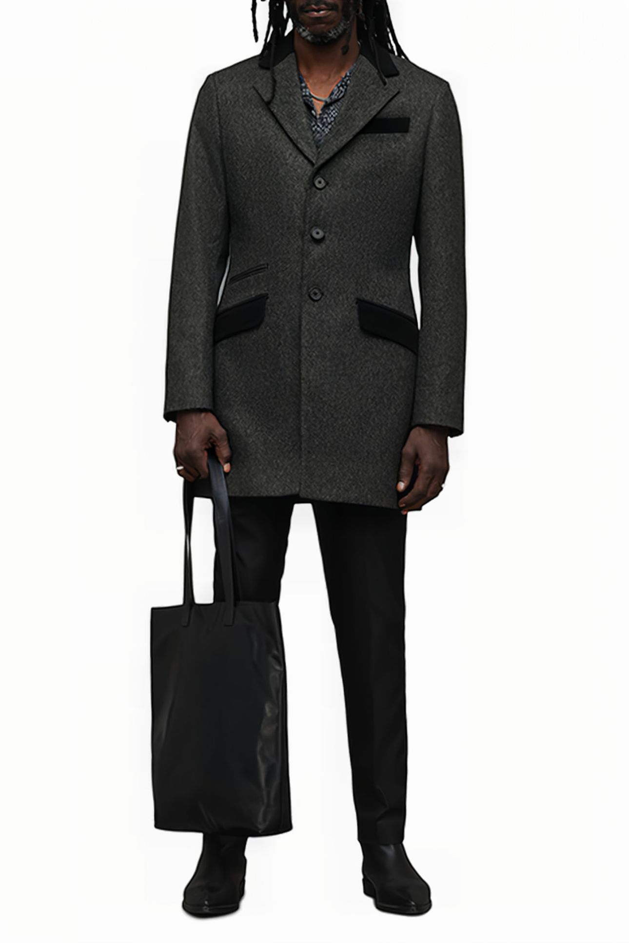 TOMMY COAT CHARCOAL GREY 2