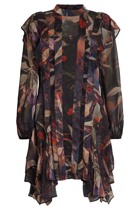 FLEUR LS TIPPI DRESS RUST BROWN 3