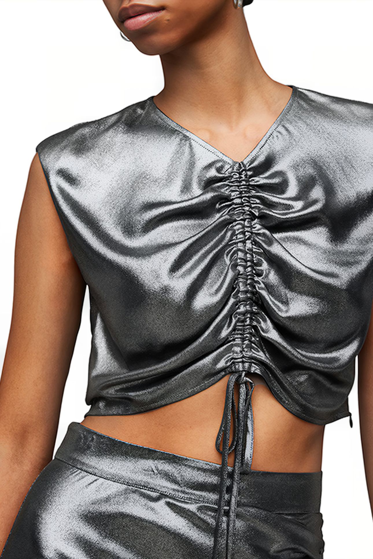 CARLA METALLIC TOP GUNMETAL GREY 6