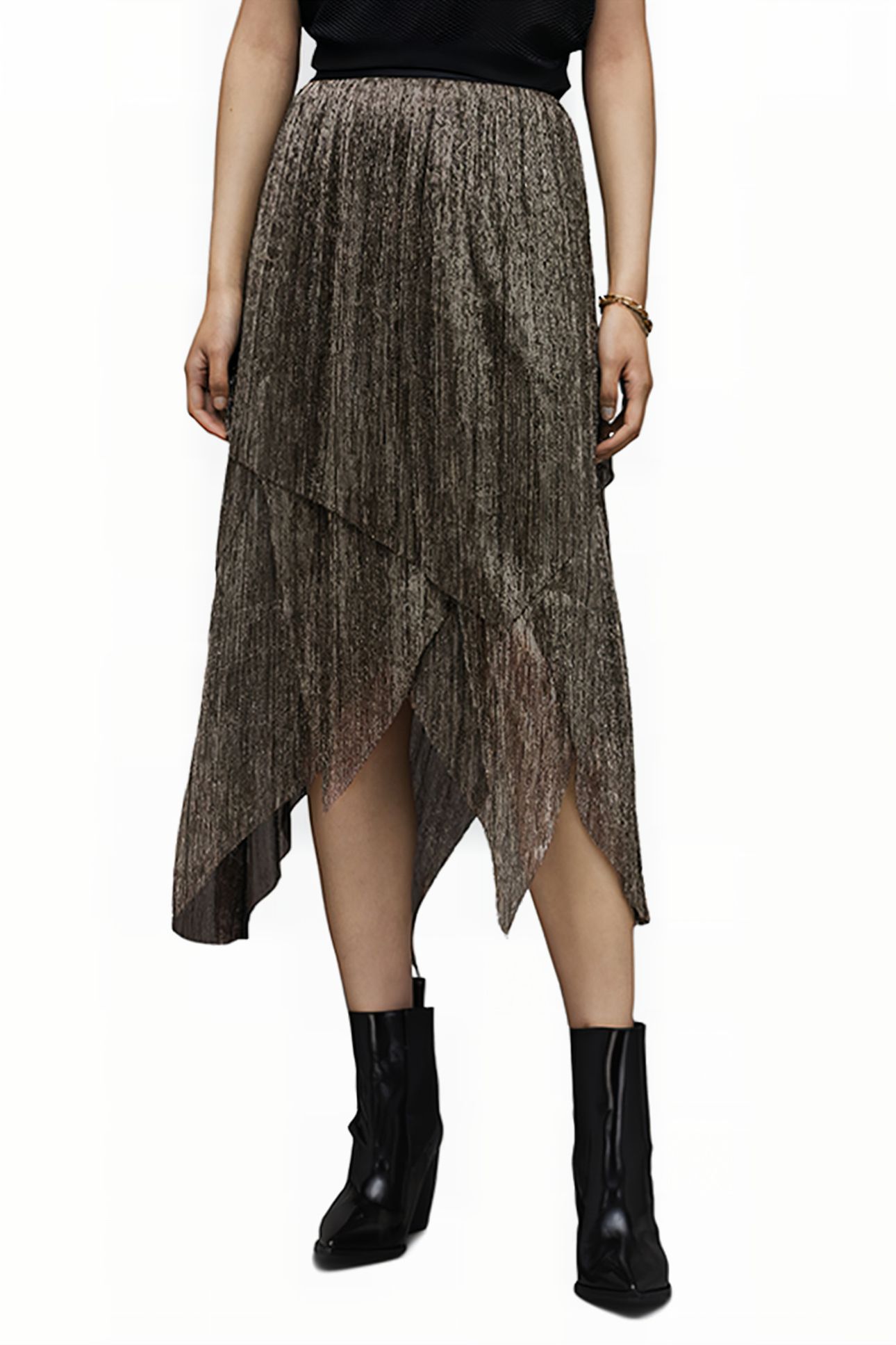 VEENA SKIRT BLACK GOLD 1