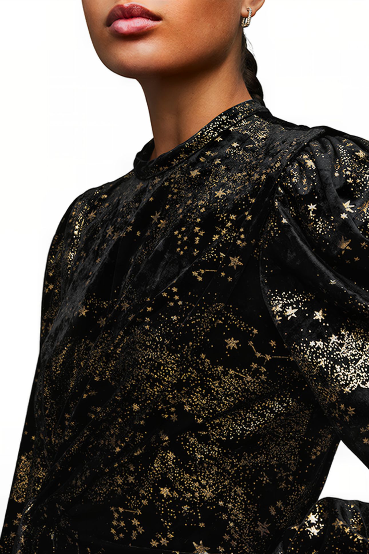 JEMIMA STAR DRESS BLACK GOLD 5