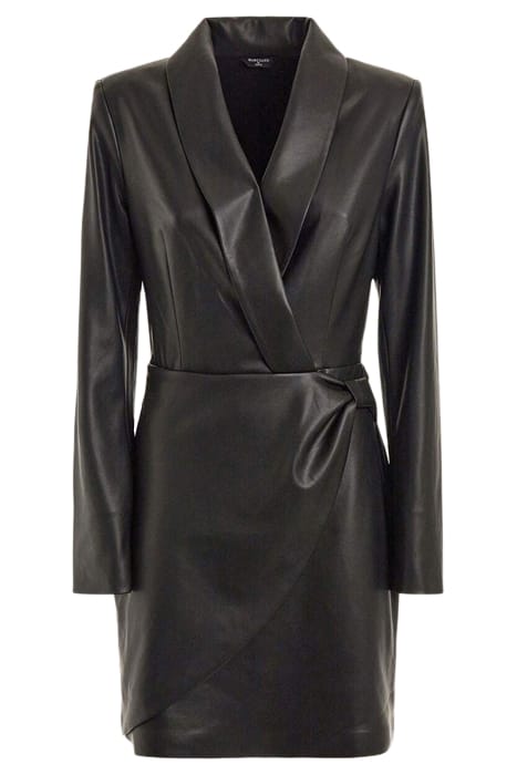 MARCIANO BY GUESS ANGELA DRESS JET BLACK LEATHER 4