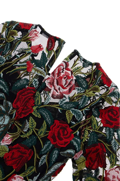 MARCIANO BY GUESS ROSA DRESS BLACK FLORAL MULTI 8