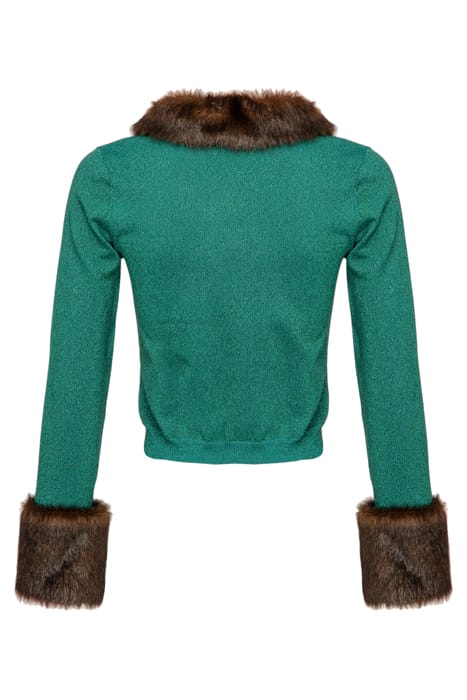 BLUE LAGOON CARDIGAN LUREX VAN GREEN/GREEN 5