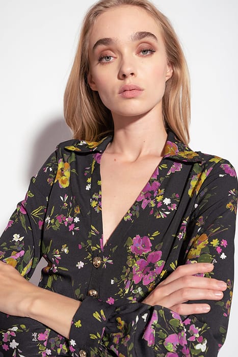ABADECO ABITO CREPE FLUIDO STA BLACK/FUCHSIA/GREEN 7