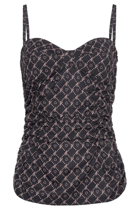 GELSOMINO CANOTTA GEORGETTE ST BLACK/NUDE 1