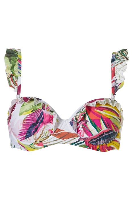 SW BRA TSHIRT BANDEAU BRITT EXOTIC CHAO RED BIRDS 1