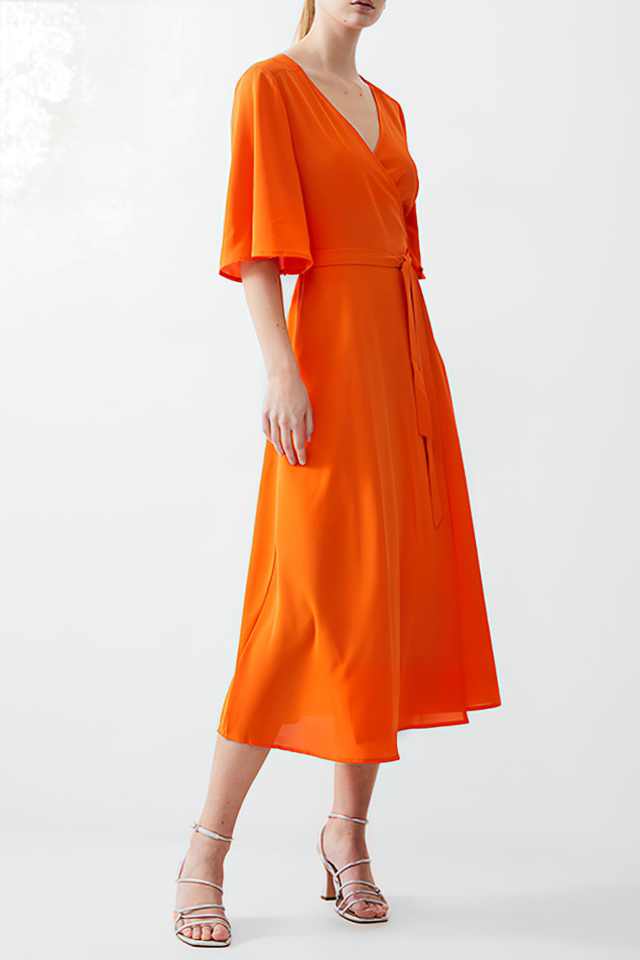 WRAP ANGEL SLV DRESS LONG MANDARIN 3