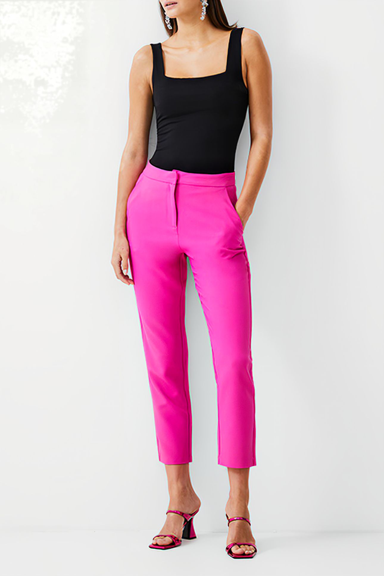TAILORED TAPERED ANKLE TROUSER WILD ROSA 2