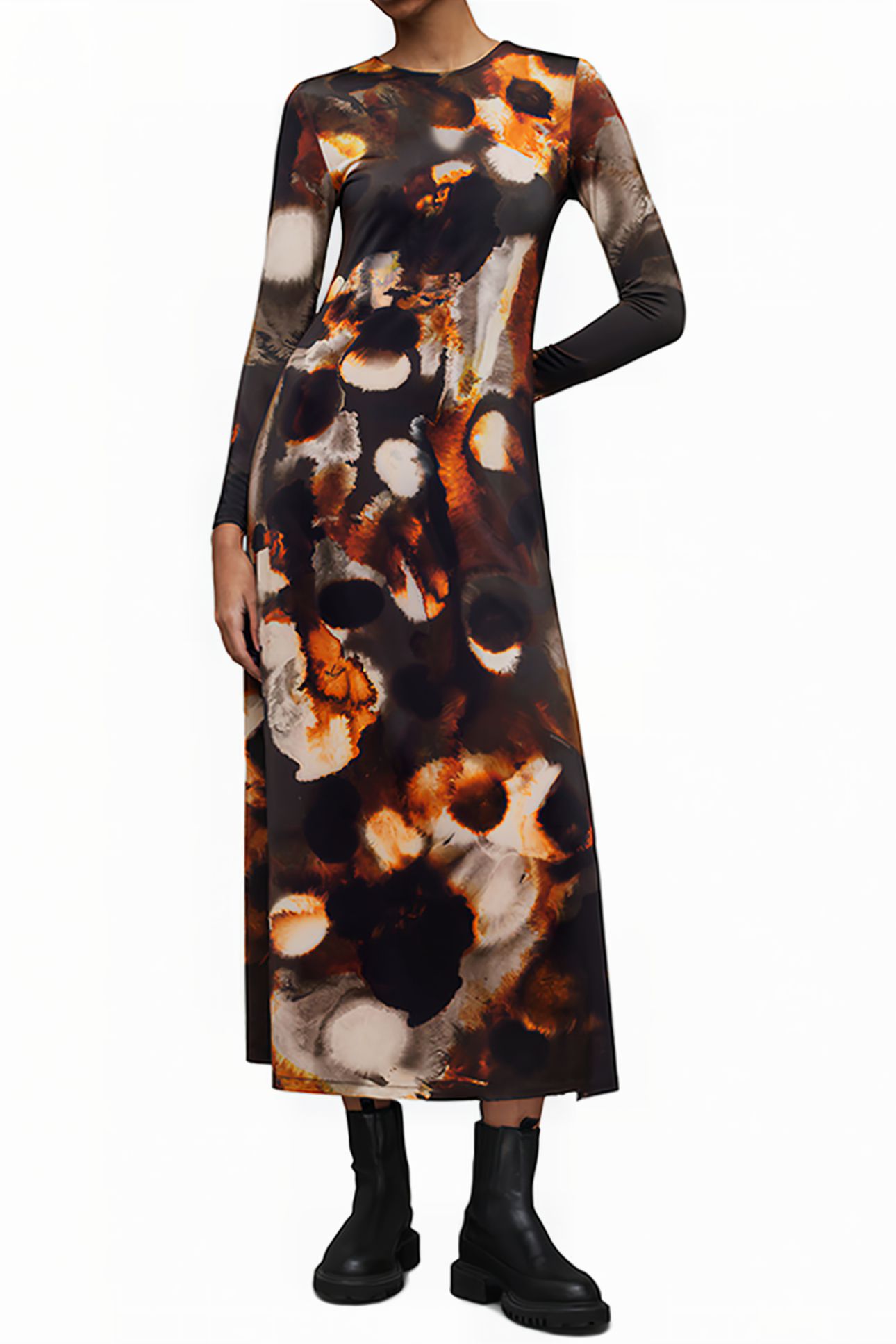 KATLYN MARS DRESS RUST BROWN 1
