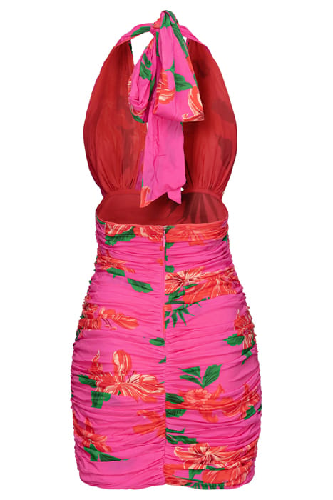 NIWOK DRESS MULTI FUCHSIA/RED 4