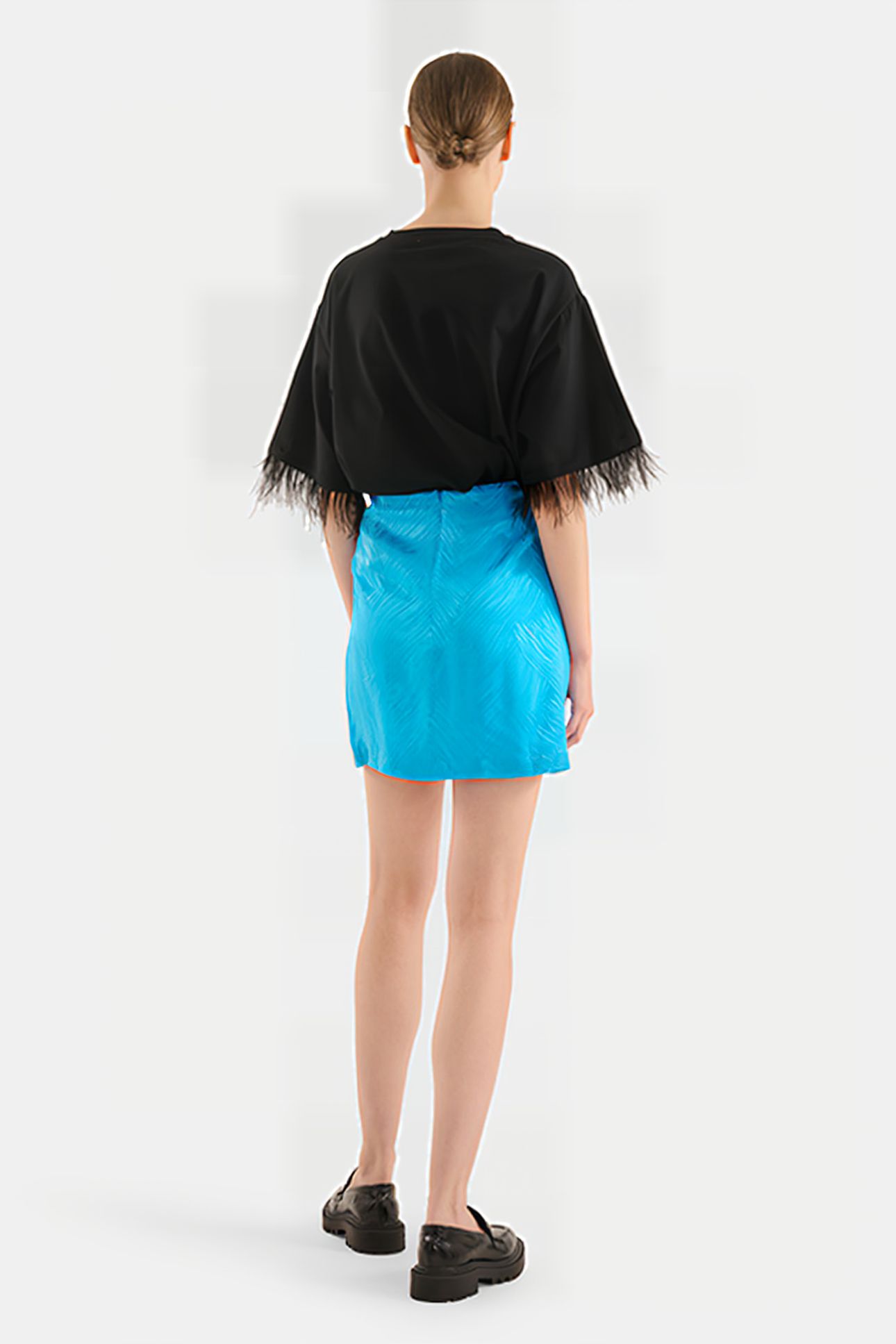 LA-SBFRINGE SKIRT BLUE 3