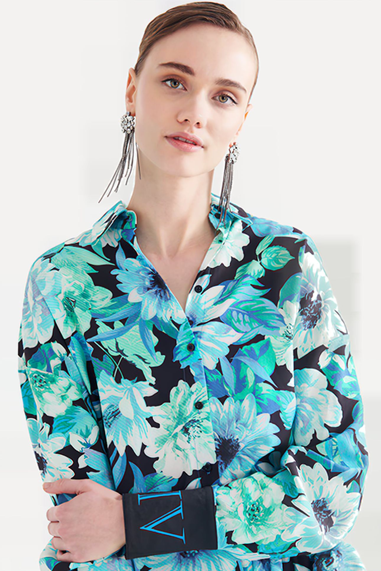 LA-SBFLORAL BLUE BLOUSE BLUE 6