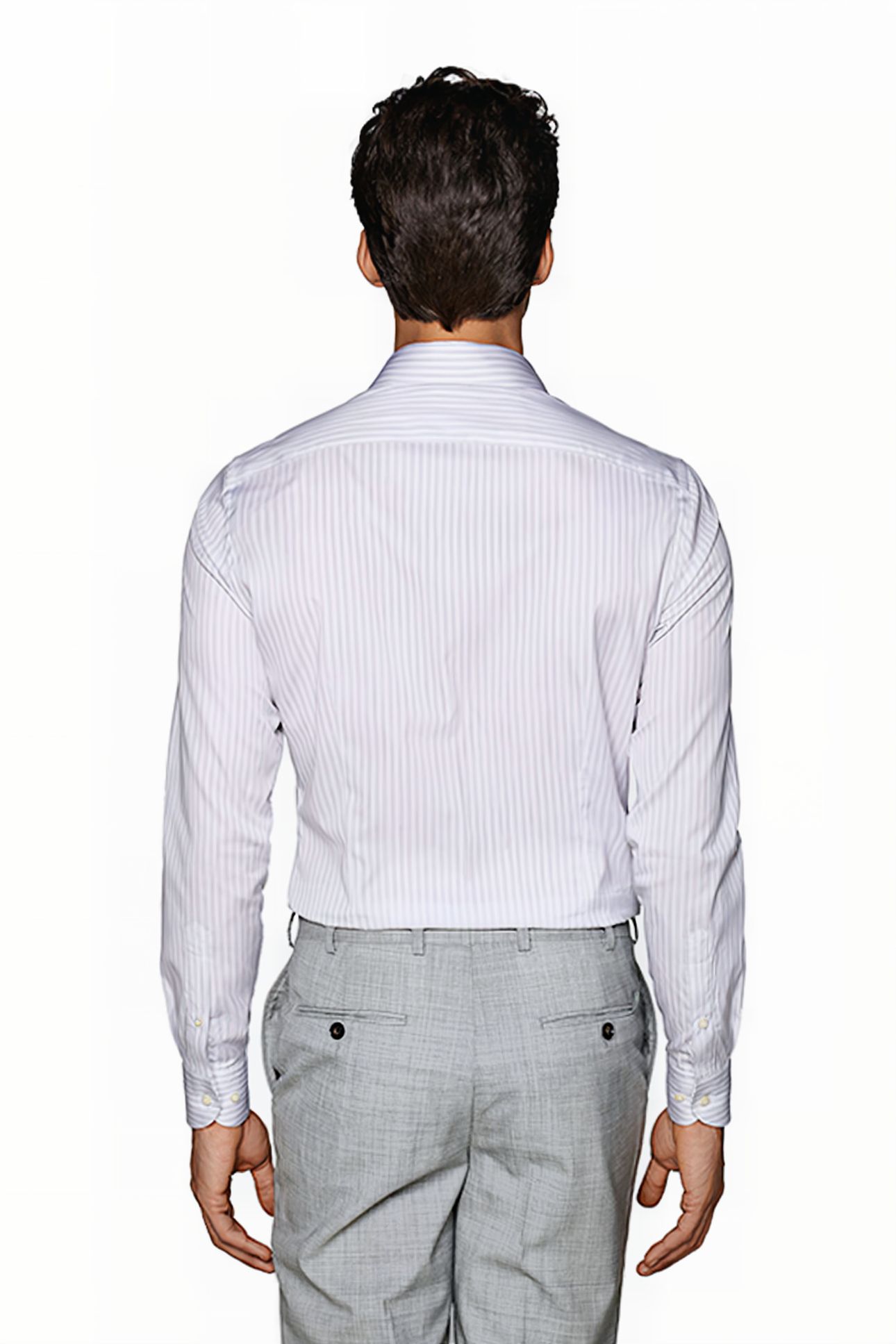 L.GREY STRIPE COTTON TENCEL LIGHT GREY 2