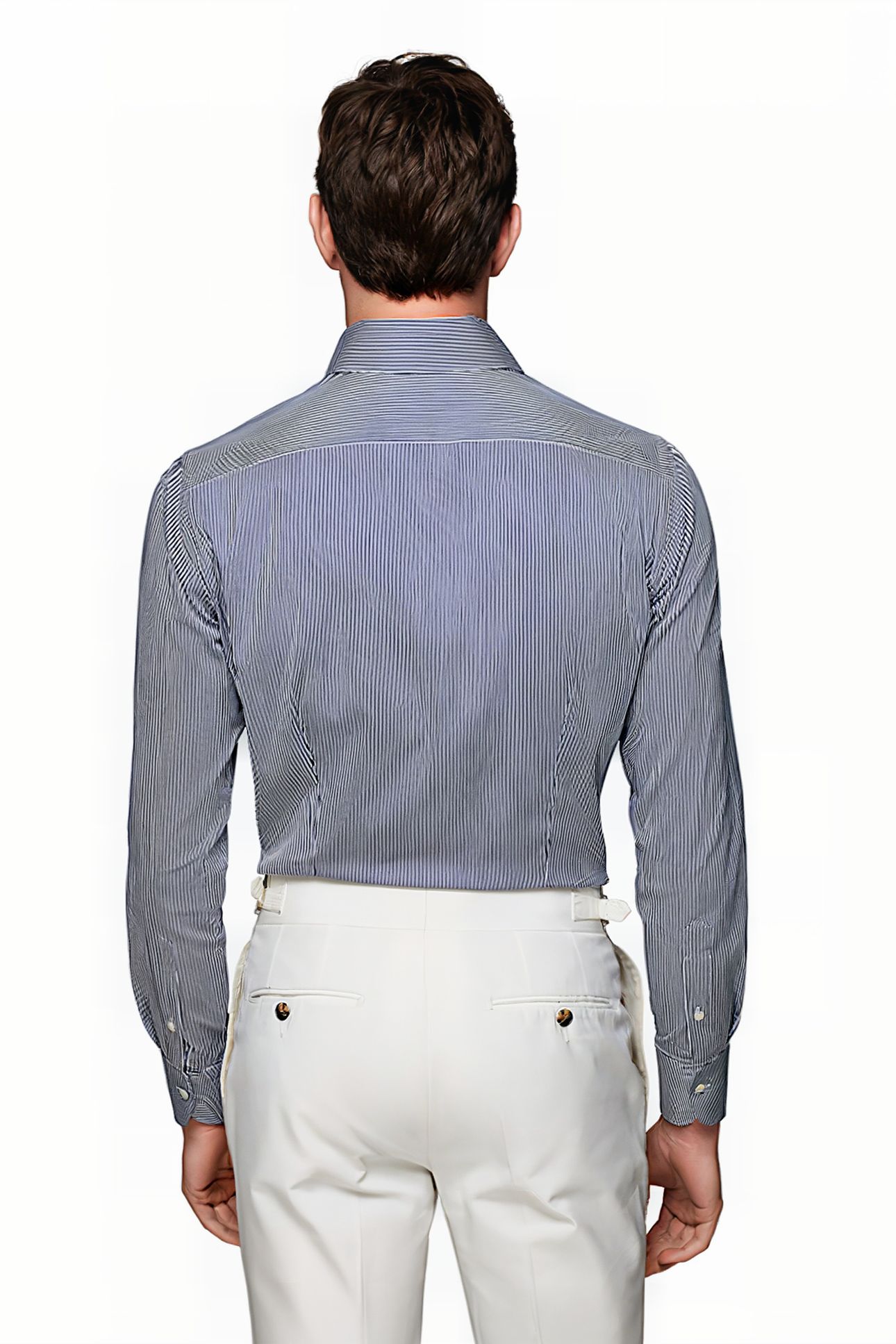 LUXURY STRETCH STRIPE NAVY 2