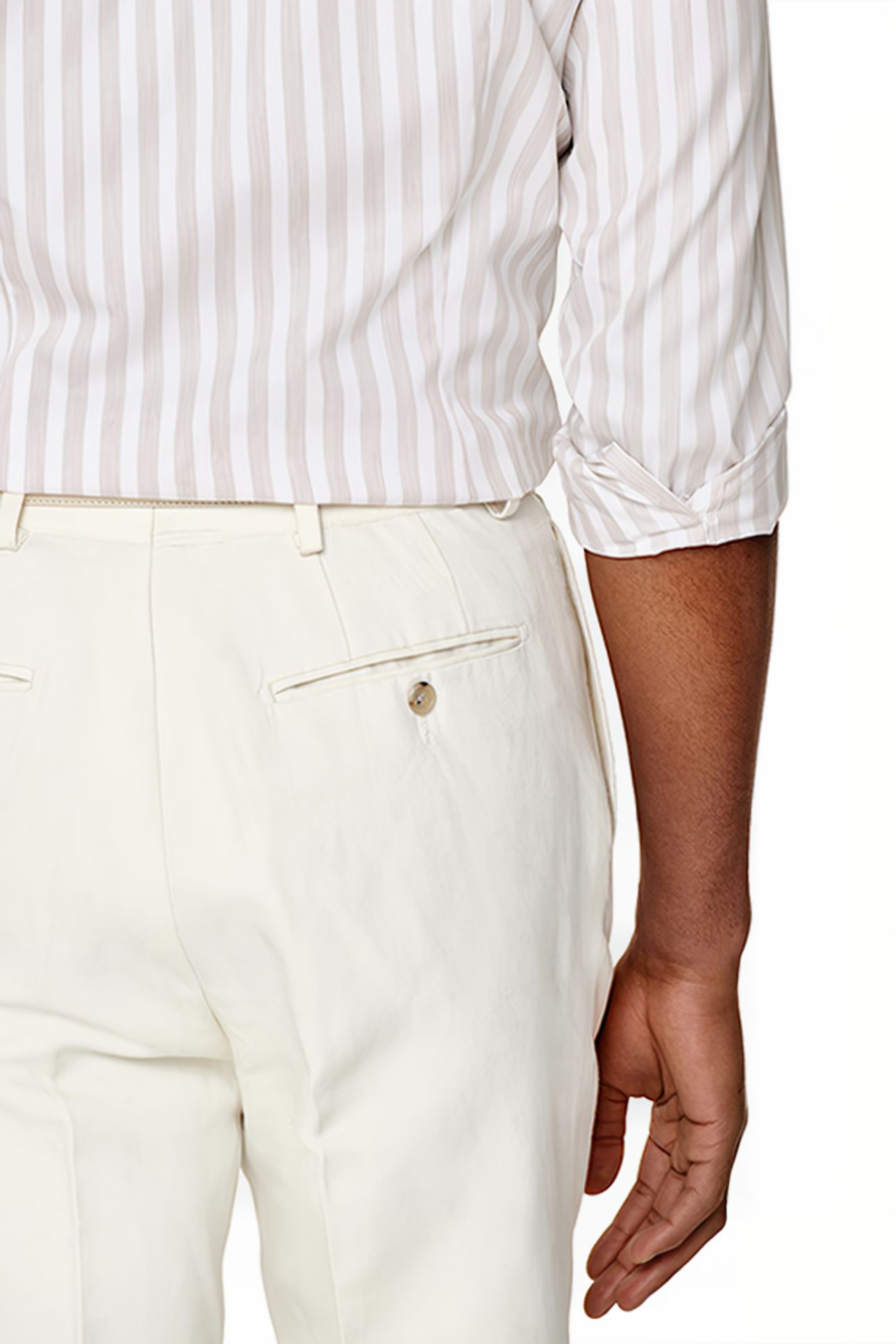 SAND STRIPE COTTON TENCEL LIGHT BROWN 8