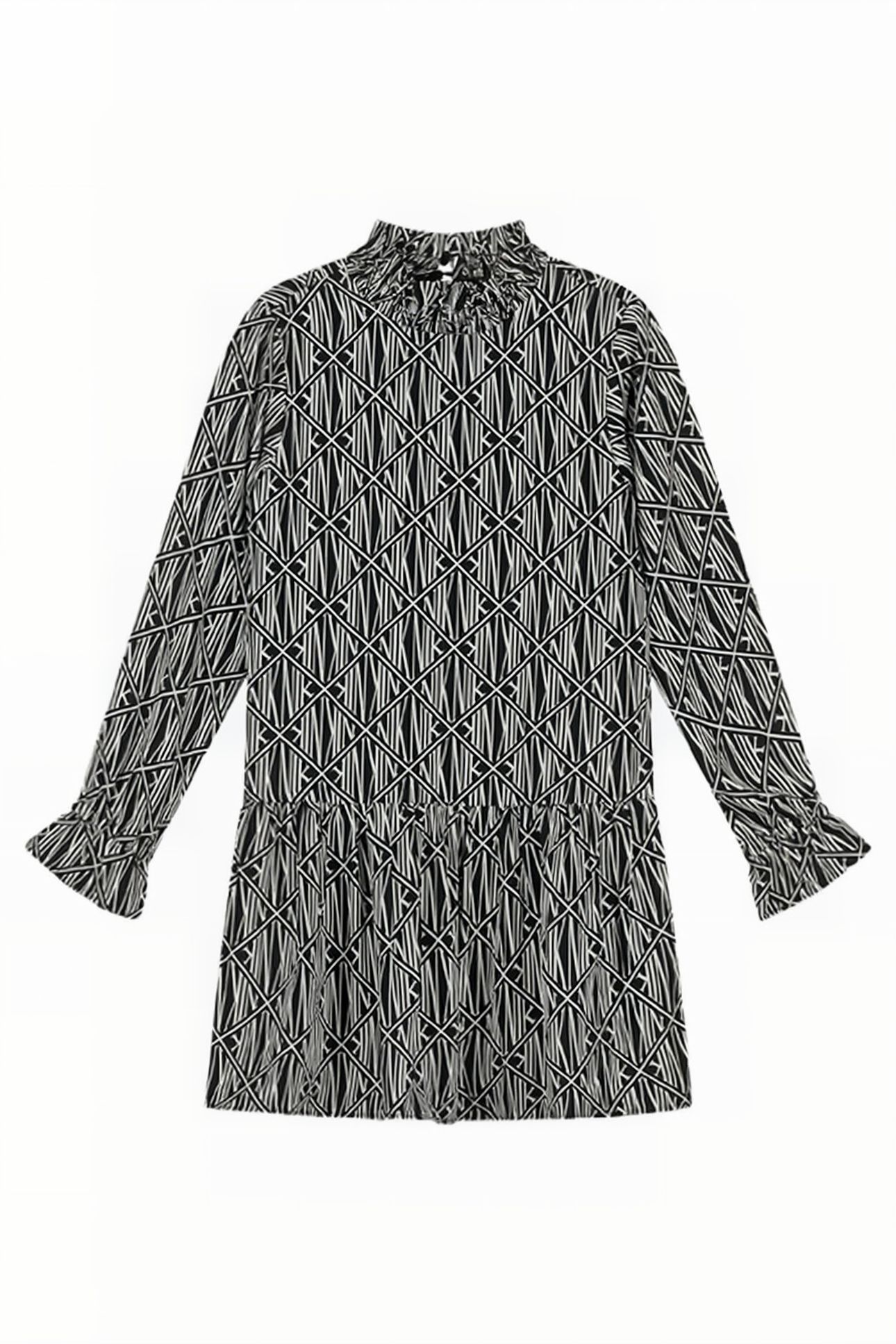 NANCY FLOWER DRESS BLACK/MARSHMALLOW 1