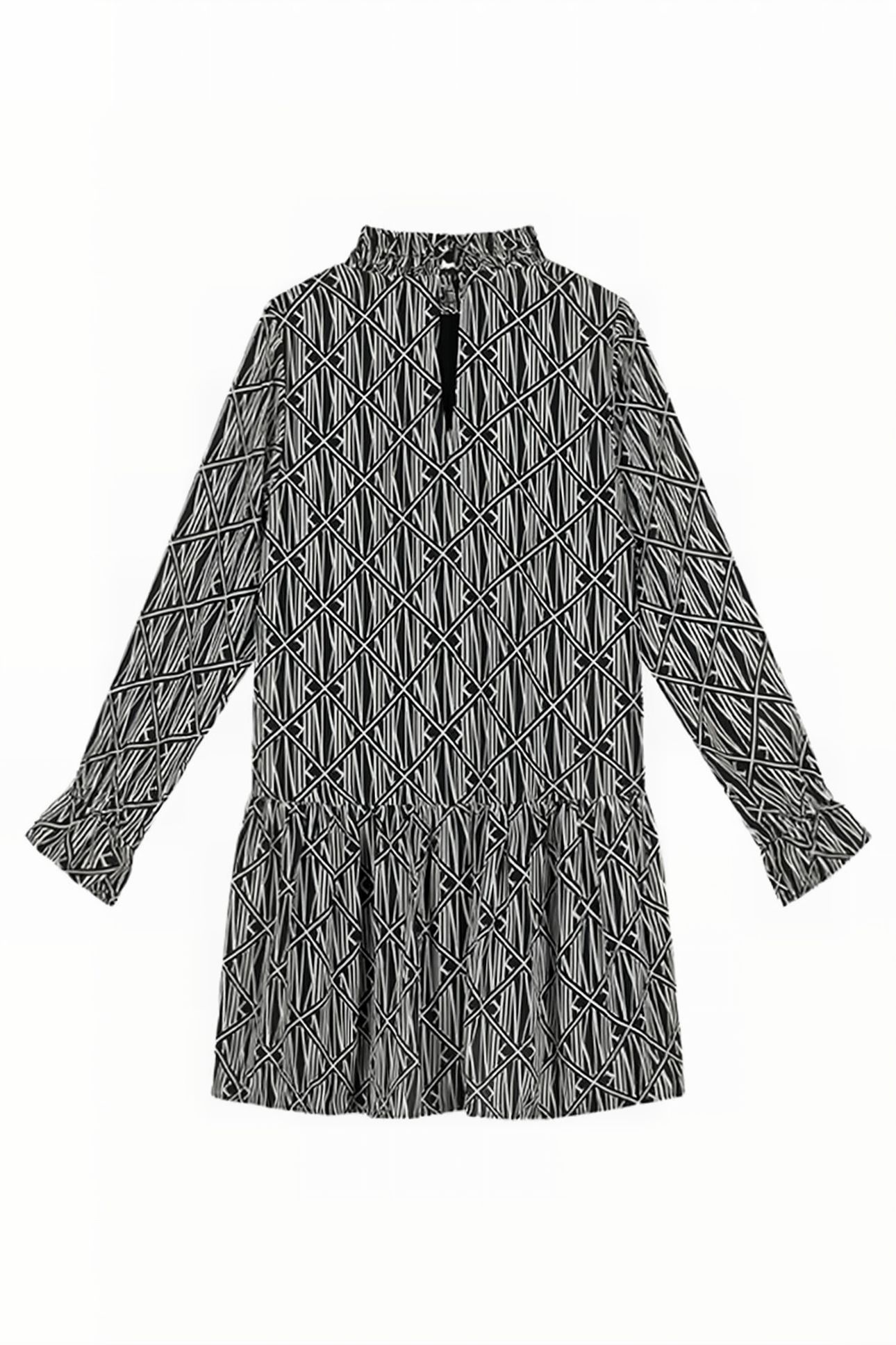NANCY FLOWER DRESS BLACK/MARSHMALLOW 2