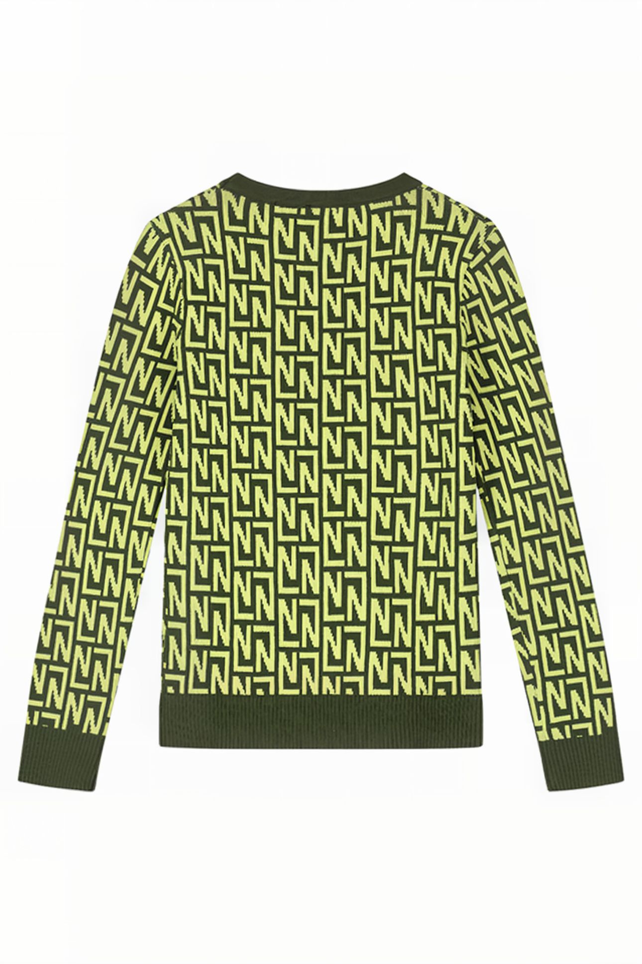 LOGO ALLOVER PULLOVER DARK GREEN/BRIGHT GREEN 2