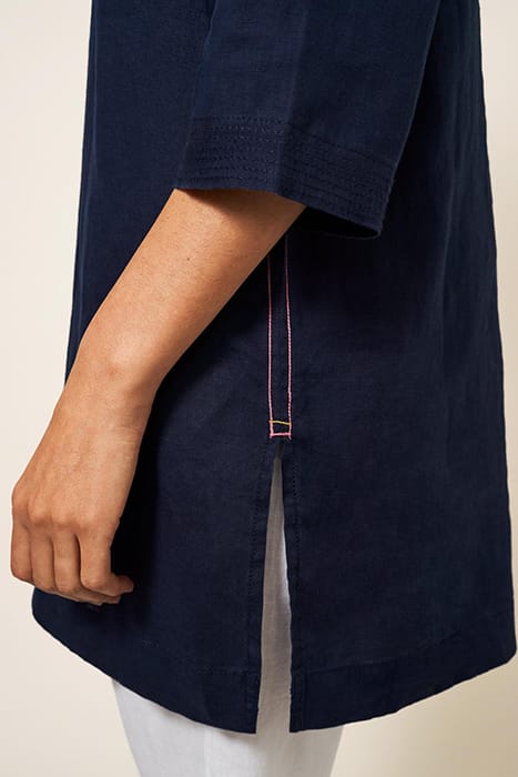 BLAIRE LINEN TUNIC DARK NAVY 5