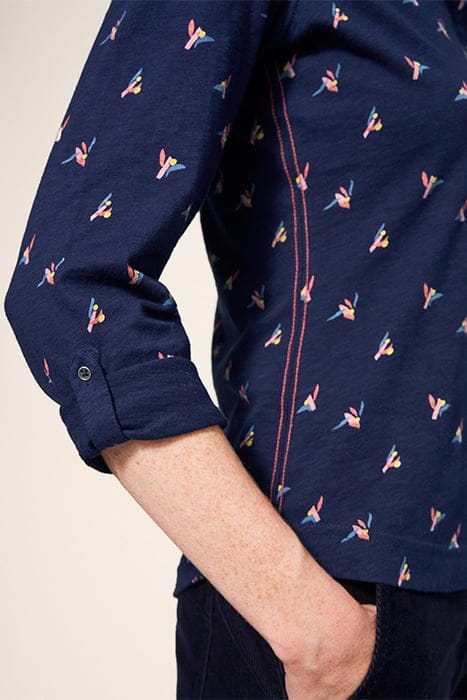 ANNIE JERSEY SHIRT NAVY PRINTED 4