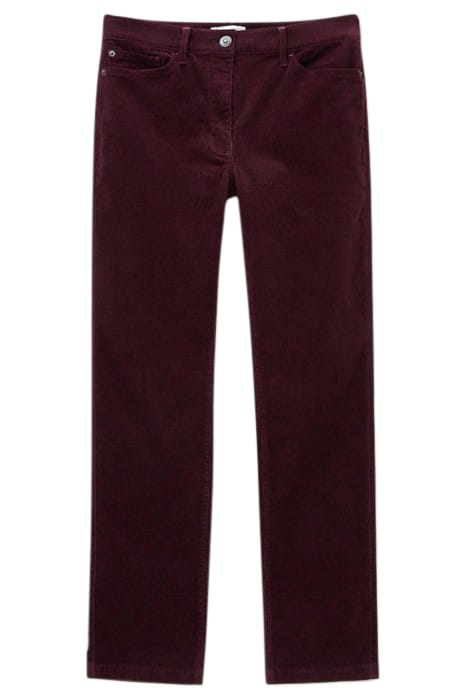 BROOKE STRAIGHT CORD TROUSER DARK PLUM 4