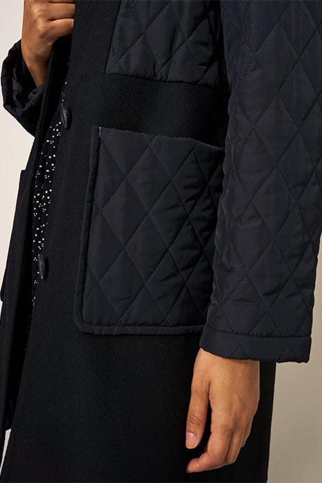 KARLA FABRIC MIX COAT BLACK 3