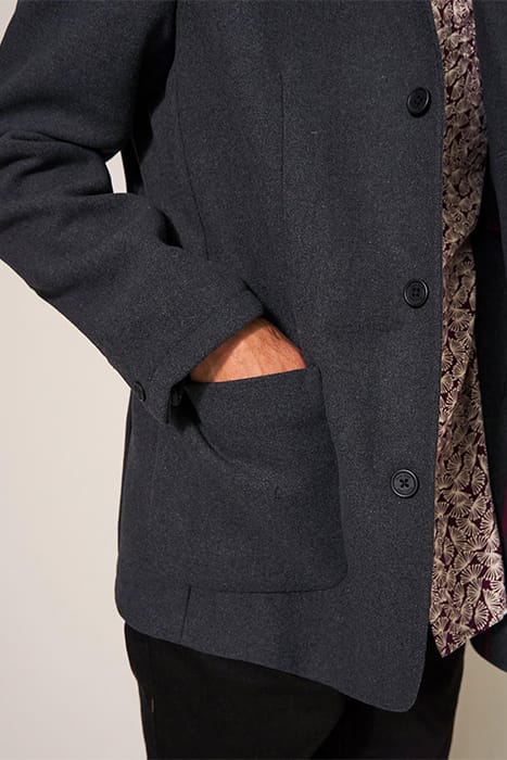 FINN MELTON JACKET CHARCOAL GREY 4