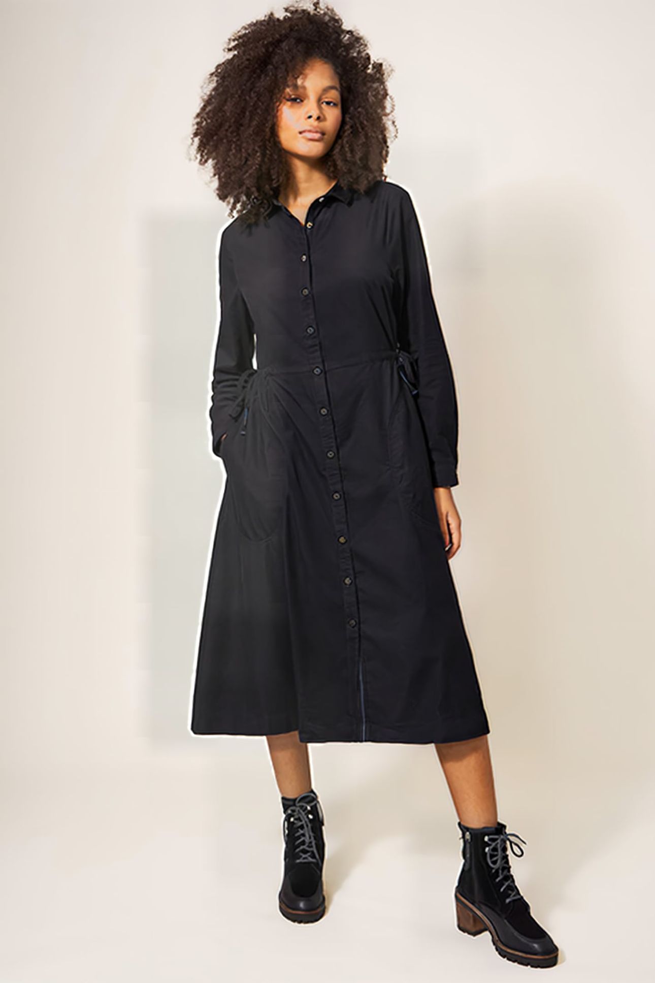 JADE CORD SHIRT DRE PURE BLACK 1