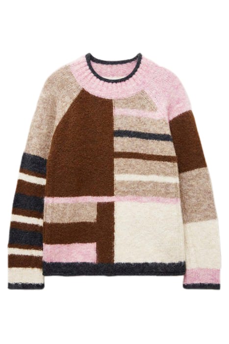 MEDWAY COLOURBLOCK JUMPER NATURAL 4