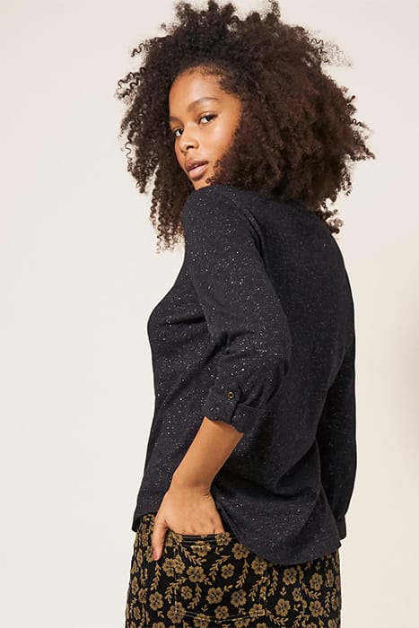 ANNIE SPARKLE JERSEY SHIRT CHARCOAL GREY 2