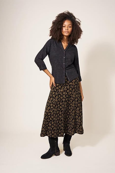 ANNIE SPARKLE JERSEY SHIRT CHARCOAL GREY 1