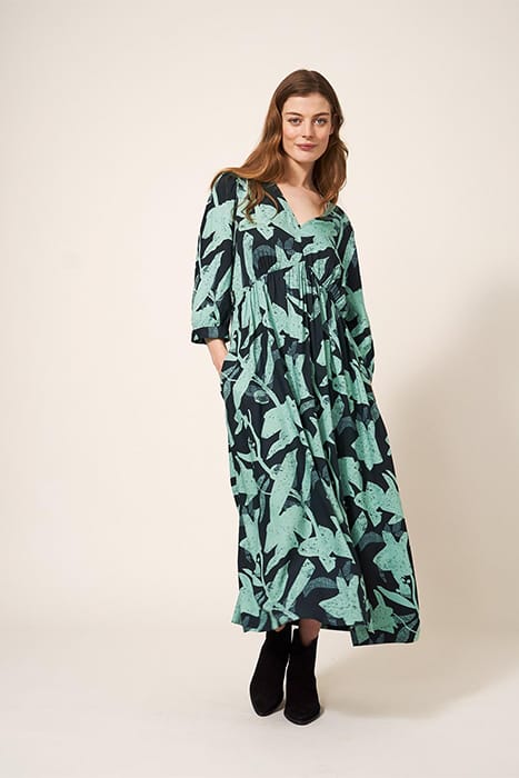 LUCY ECO VERO MINI DRESS GREEN 1