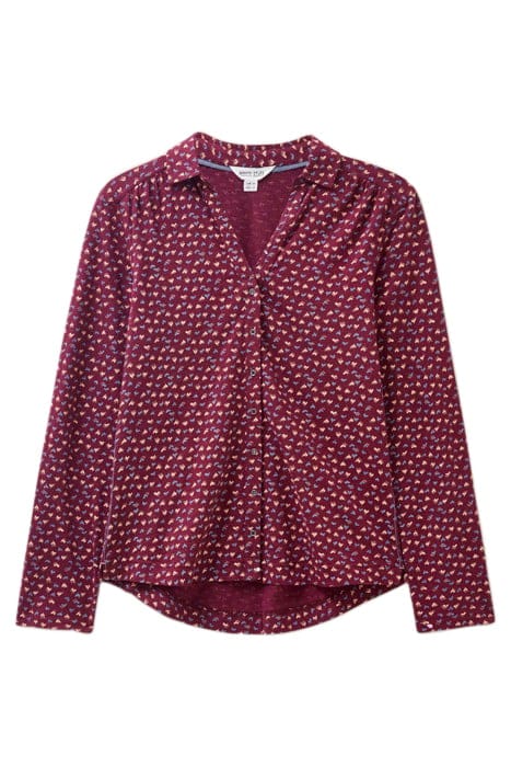 ANNIE JERSEY SHIRT PLUM PRINTED 3