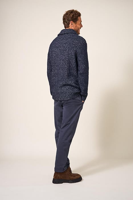 TWISTED CABLE SHAWL DARK NAVY 3