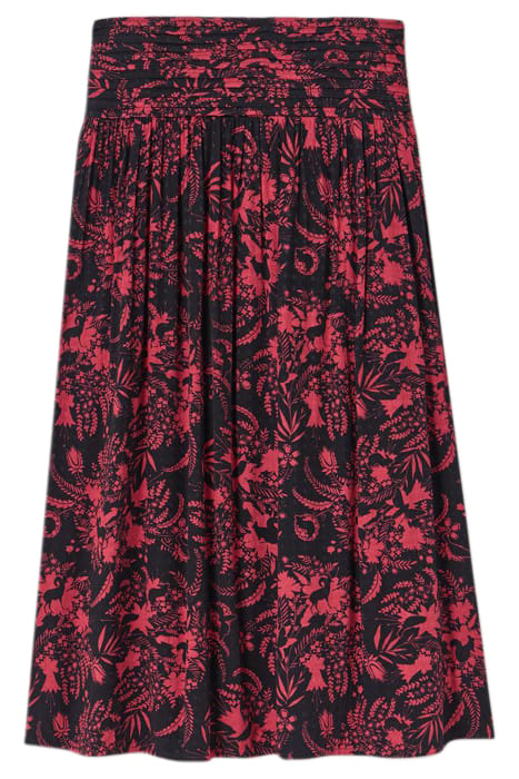 MAEVA MIDI SKIRT BLACK PRINTED 3