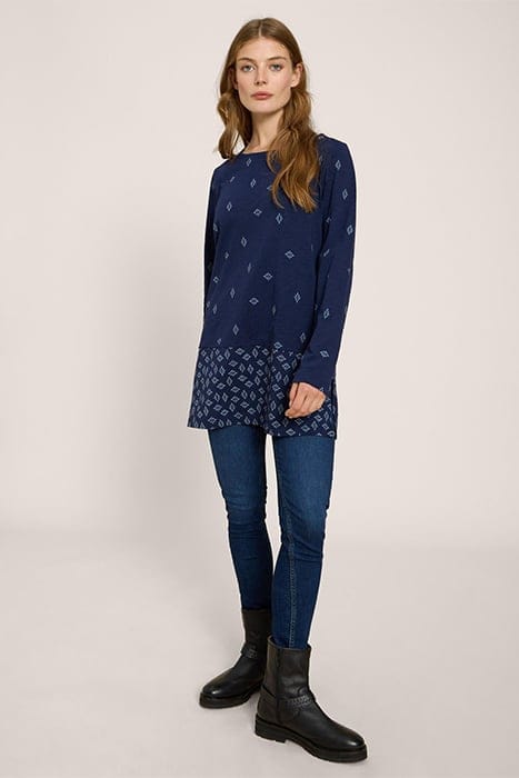 CARRIE TUNIC NAVY PRINTED 1