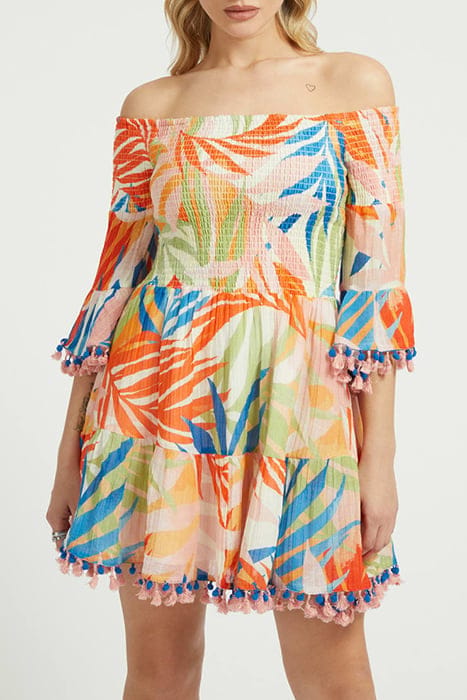 MARCIANO BY GUESS OFF SHLDR CHARLOTTE HAVANA PRINT 1