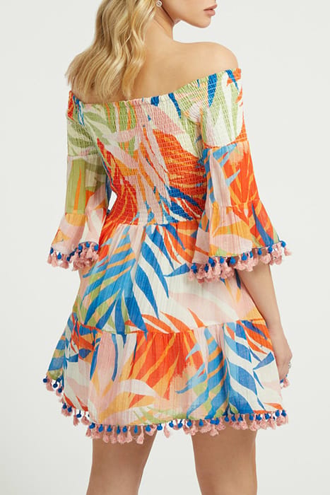 MARCIANO BY GUESS OFF SHLDR CHARLOTTE HAVANA PRINT 2