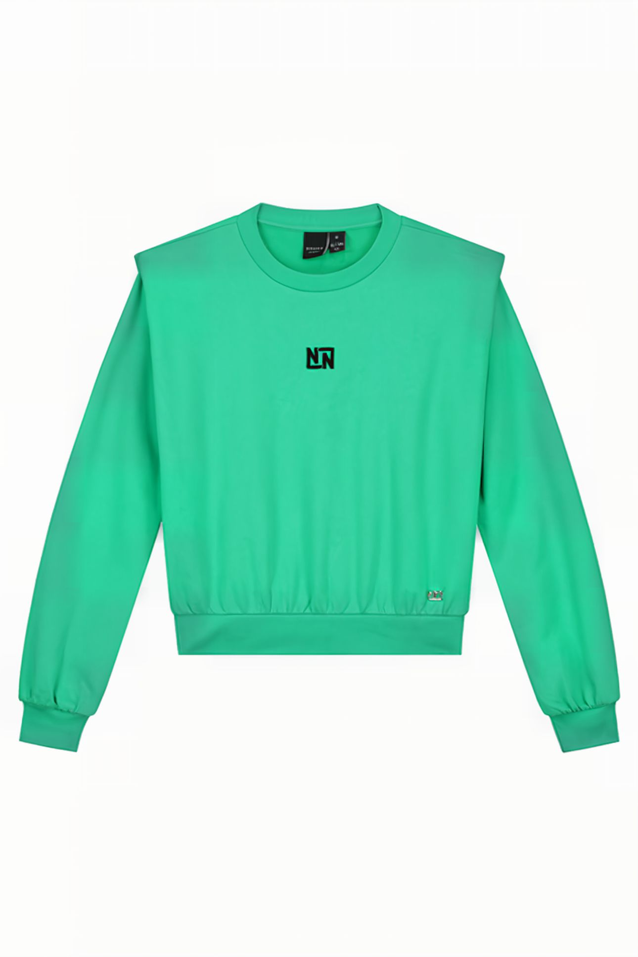 PADDED SHOULDER SWEATER HYPER GREEN 1