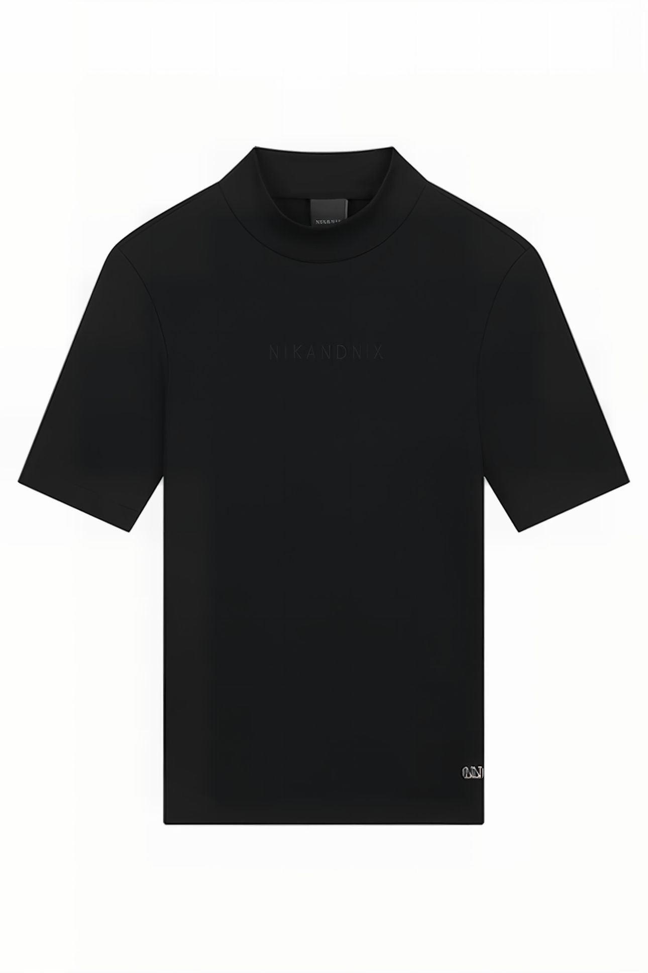 RIB TOP TURTLE NECK BLACK 1