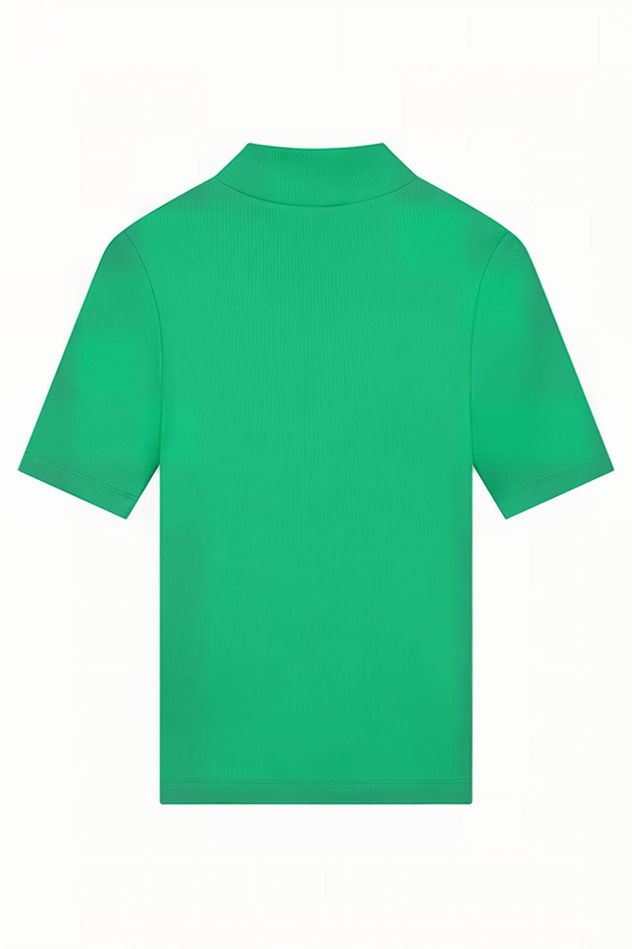 RIB TOP TURTLE NECK HYPER GREEN 2